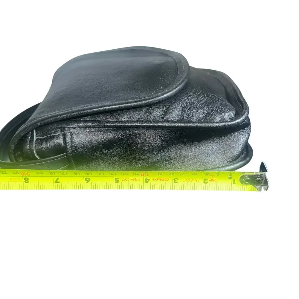 Artisan Bags Childwold NY Black Leather Crossbody Small Shoulder Purse